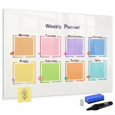 Wochenplaner als magnetische Schreibtafel