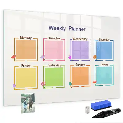 Wochenplaner als magnetische Schreibtafel