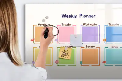 Wochenplaner als magnetische Schreibtafel