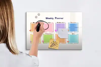 Wochenplaner als magnetische Schreibtafel