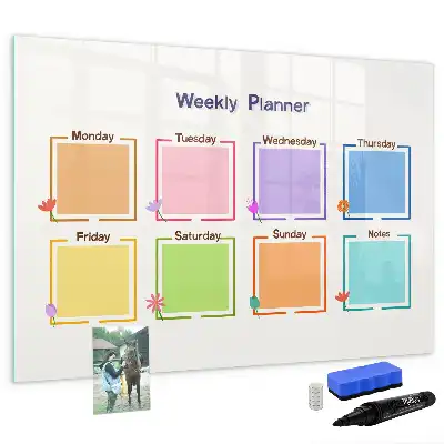 Wochenplaner als magnetische Schreibtafel