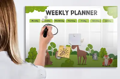 Stundenplan beschreibbare Magnettafel