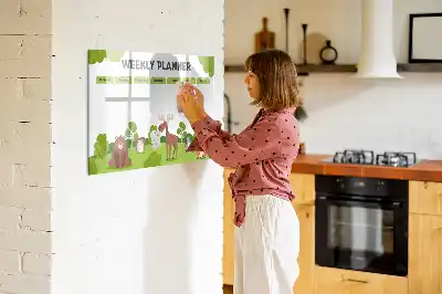 Stundenplan beschreibbare Magnettafel