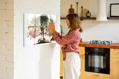 Schreib-Magnettafel in Form eines Stammbaums