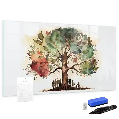 Schreib-Magnettafel in Form eines Stammbaums