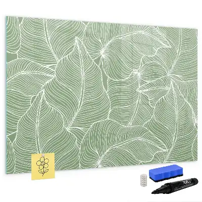 Beschreibbare Magnettafel mit Blättermuster