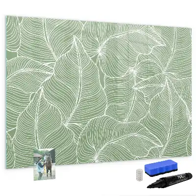 Beschreibbare Magnettafel mit Blättermuster