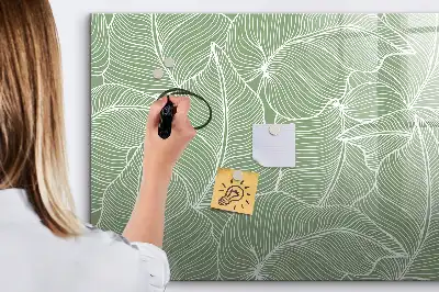 Beschreibbare Magnettafel mit Blättermuster