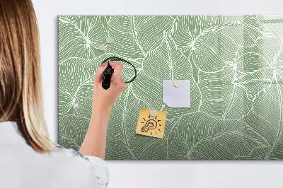 Beschreibbare Magnettafel mit Blättermuster