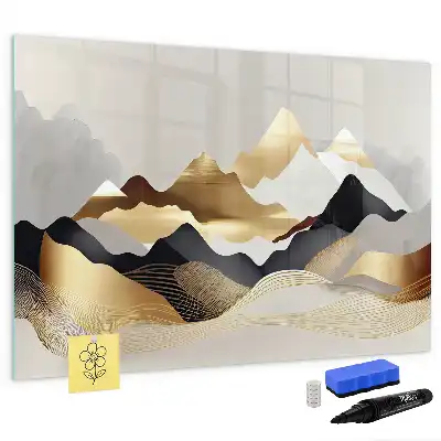 Beschreibbare Magnettafel mit Berg-Abstraktion