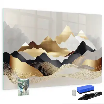 Beschreibbare Magnettafel mit Berg-Abstraktion