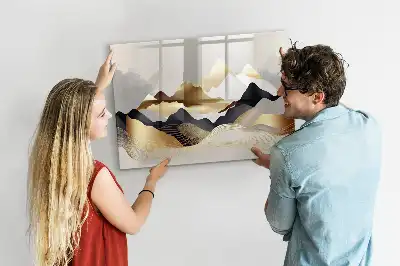 Beschreibbare Magnettafel mit Berg-Abstraktion