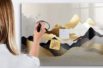 Beschreibbare Magnettafel mit Berg-Abstraktion