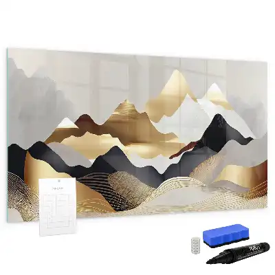 Beschreibbare Magnettafel mit Berg-Abstraktion