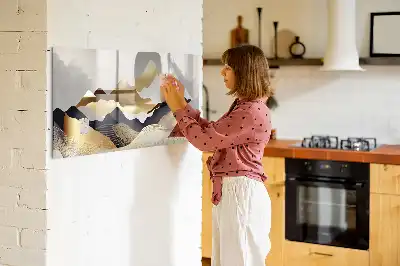 Beschreibbare Magnettafel mit Berg-Abstraktion