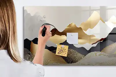 Beschreibbare Magnettafel mit Berg-Abstraktion