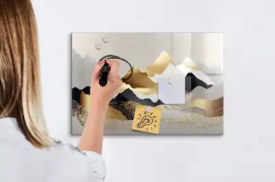 Beschreibbare Magnettafel mit Berg-Abstraktion