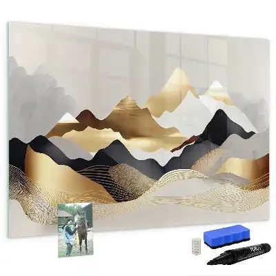 Beschreibbare Magnettafel mit Berg-Abstraktion