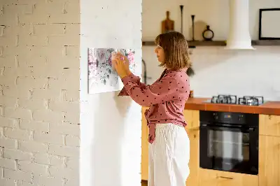Schreib-Magnettafel mit Aquarell-Rosen-Motiv