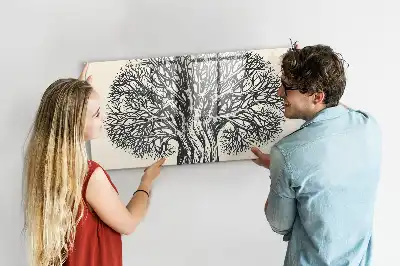 Beschreibbare Magnettafel in Form eines großen Naturbaums