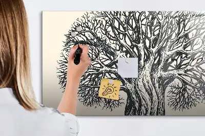 Beschreibbare Magnettafel in Form eines großen Naturbaums