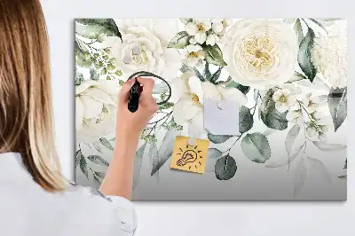 Schreib-Magnettafel Blumen