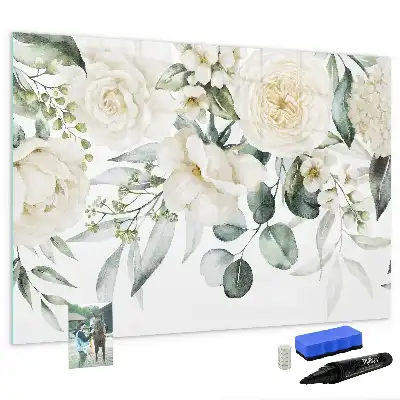 Schreib-Magnettafel Blumen