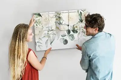 Schreib-Magnettafel Blumen