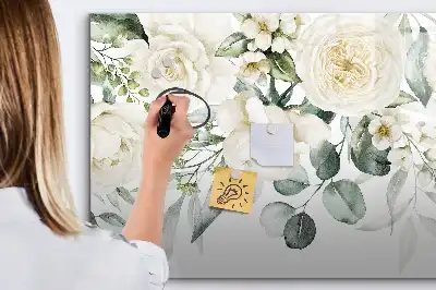 Schreib-Magnettafel Blumen