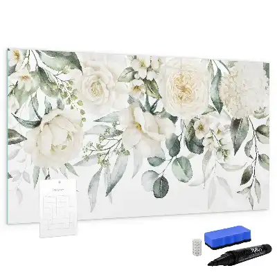 Schreib-Magnettafel Blumen