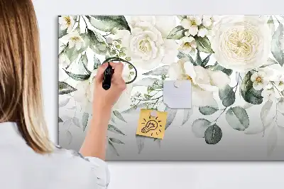 Schreib-Magnettafel Blumen