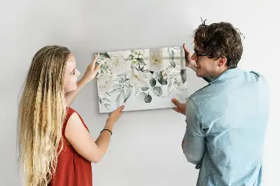 Schreib-Magnettafel Blumen