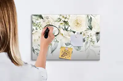 Schreib-Magnettafel Blumen