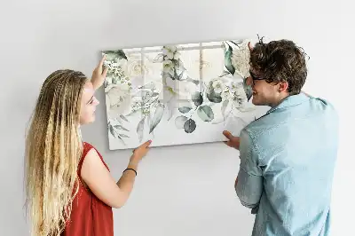 Schreib-Magnettafel Blumen