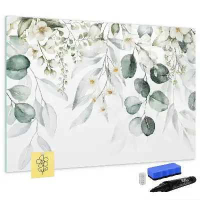 Beschreibbare Magnettafel mit Naturpflanzen-Motiv