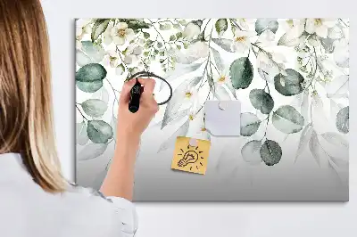Beschreibbare Magnettafel mit Naturpflanzen-Motiv