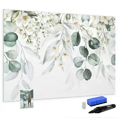Beschreibbare Magnettafel mit Naturpflanzen-Motiv