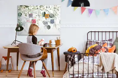 Beschreibbare Magnettafel mit Naturpflanzen-Motiv