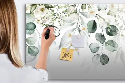 Beschreibbare Magnettafel mit Naturpflanzen-Motiv