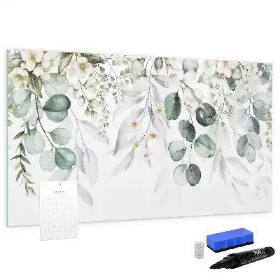 Beschreibbare Magnettafel mit Naturpflanzen-Motiv