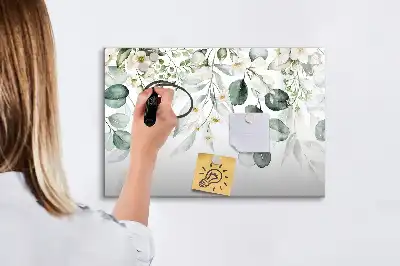 Beschreibbare Magnettafel mit Naturpflanzen-Motiv