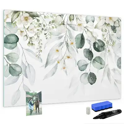 Beschreibbare Magnettafel mit Naturpflanzen-Motiv