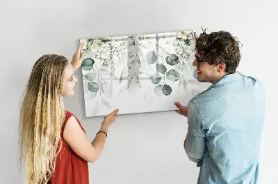 Beschreibbare Magnettafel mit Naturpflanzen-Motiv
