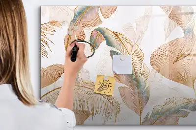 Schreib-Magnettafel mit Blättermuster