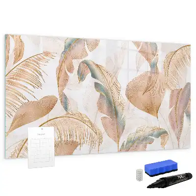 Schreib-Magnettafel mit Blättermuster