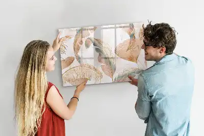 Schreib-Magnettafel mit Blättermuster