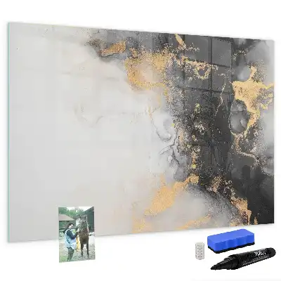 Beschreibbare Magnettafel in Marmoroptik
