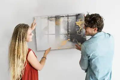 Beschreibbare Magnettafel in Marmoroptik