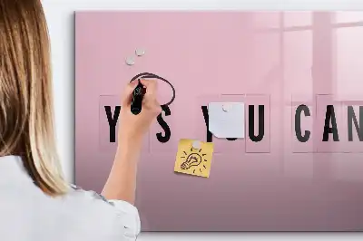 Schreib-Magnettafel mit Aufschrift Ja du kannst