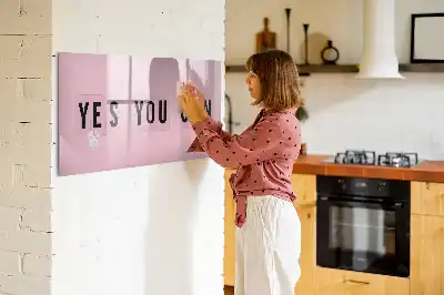 Schreib-Magnettafel mit Aufschrift Ja du kannst